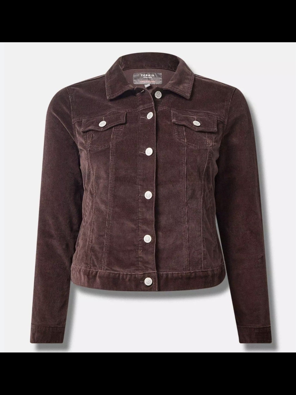 TORRID Brown Corduroy Button-Front Jacket